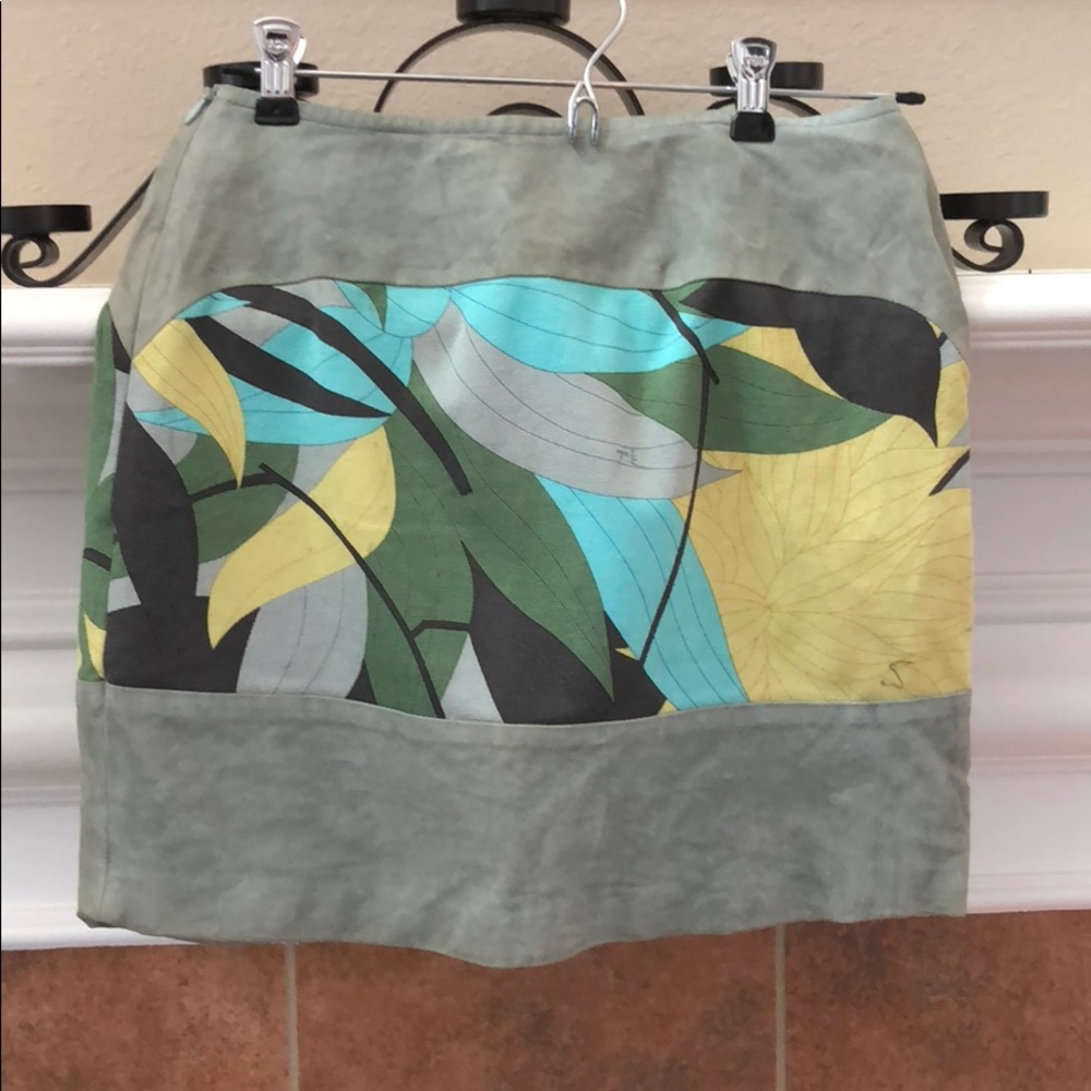 NWOT Authentic Emilio Pucci goatskin flower skirt